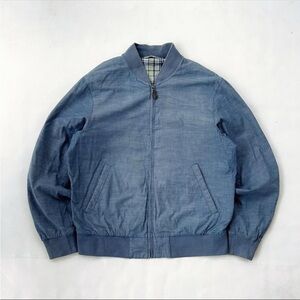 Uniqlo Men's Denim Blue Bomber Jacket